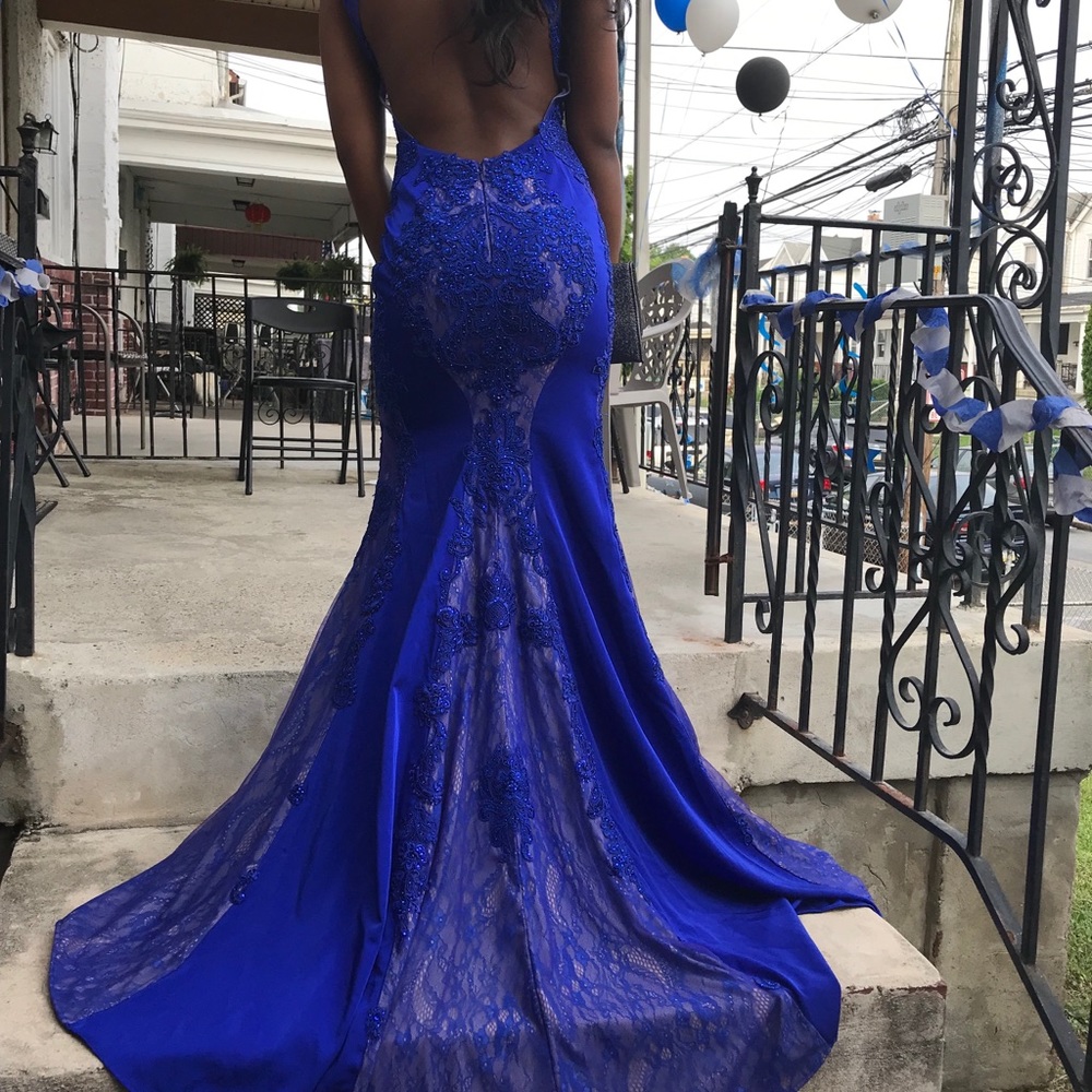 Royal blue prom dress